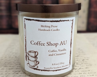 Coffee Shop AU | Candles for Readers, Writers, and the Generally Bookish | Unique Fragrances Inspired by Fiction and Literary Tropes