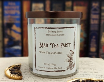 Mad Tea Party | Candles for Readers, Writers, and the Generally Bookish | Unique Fragrances Inspired by Classic Fiction and Literary Tropes