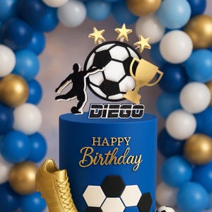 Soccer Cake Topper, Soccer Cake Decoration, Sports Cake Topper, Soccer Cake Decor, Soccer Birthday Party, Soccer Party Theme