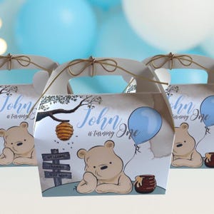 Caixa de empena do Ursinho Pooh, lembrancinhas para festa do Ursinho Pooh, aniversário do Ursinho Pooh, chá de bebê do Ursinho Pooh, decorações para festa do Ursinho Pooh