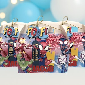 Spidey and Amazing Friends Gable Box, Spidey Party Favors , Spidey Birthday Party, Spidey Party Decoration, Spiderman Goodie Box