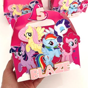 Pony-Inspired Gable Favor Box for Birthdays and Themed Parties