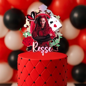 Rise of Red Cake Topper,Descendats Cake Topper, Descendants Party Decorations,Rise of Red Cake Decoration,Princess Red Cake Topper