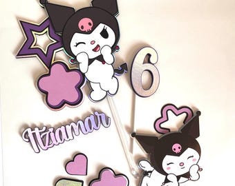 Kawaii Kuromi Cake Topper, Personalisierte Geburtstagsparty Dekoration