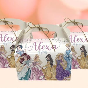 Princess Gable Box, Princess Party Box, Princess Birthday Party, Princess Party Favor, Princess Party Decorations