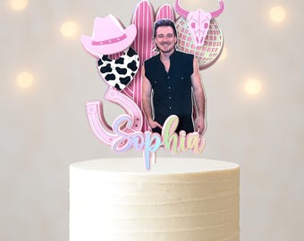 Decorazione per torta country: decorazione rustica personalizzata per feste di compleanno in stile western
