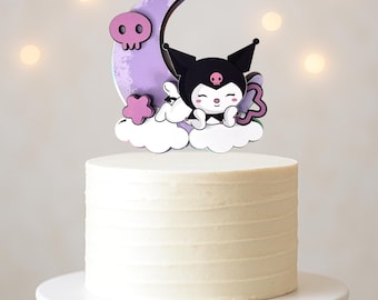 Kawaii Kuromi Kuchen Topper, personalisierte Birthday Party Dekoration