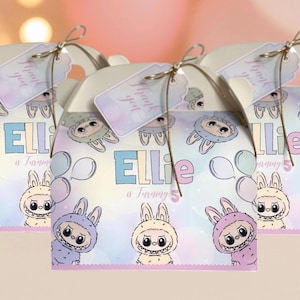 Labubu Gable Box, Custom Treat Box, Custom Gable Box, Labubu Birthday, Labubu Theme Gable Box, Labubu  Favor Box, Labubu Decorations