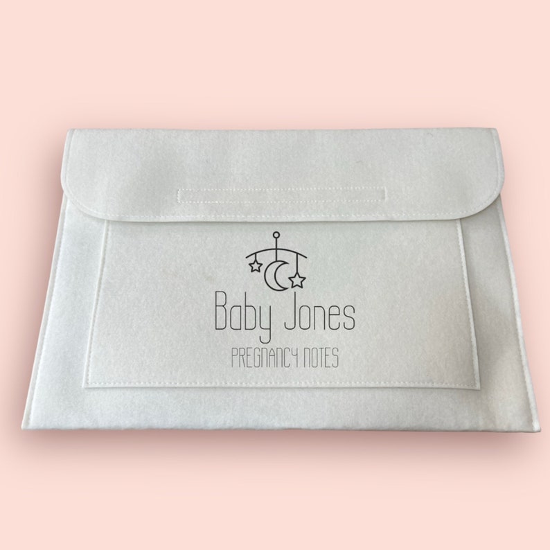 Personalised Maternity Notes Wallet for a Mum or Dad To Be, perfect gift for the expectant parent for a Baby Shower image 1