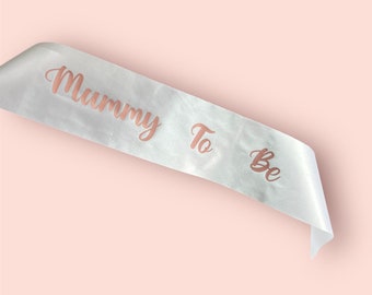 Mummy To Be Sash for a Baby Shower for the Pregnant Mum can be personalised