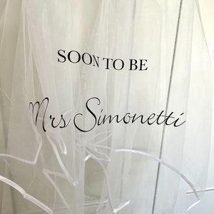 Personalised Soon to be Mrs Hen Party Veil for the Bride to Bes Hen Do Wedding Gift for the Future Bride Bild 5