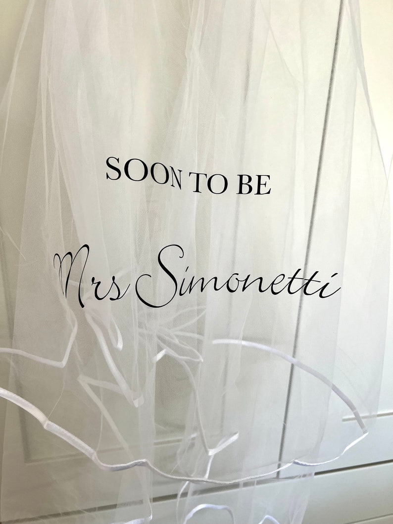 Personalised Soon to be Mrs Hen Party Veil for the Bride to Bes Hen Do Wedding Gift for the Future Bride image 5