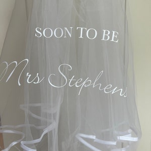 Personalised Soon to be Mrs Hen Party Veil for the Bride to Bes Hen Do Wedding Gift for the Future Bride image 7