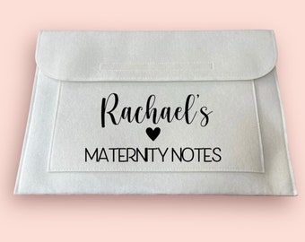 Personalised Maternity Notes Wallet for a Mum To Be, perfect gift for the expectant parent for a Baby Shower