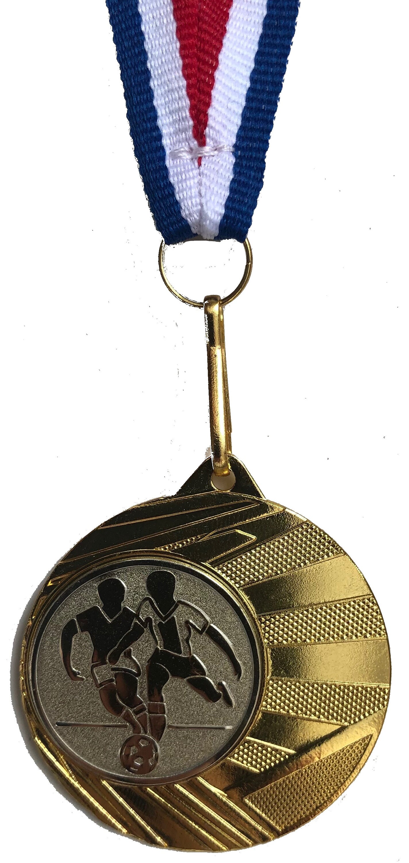 Medallas de fútbol de fábrica, juego de 10 unidades, metal, para colgar en honores de ganadores, medallas para niños con banda alemana y símbolo para clubes y torneos