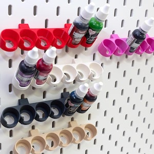 IKEA SKADIS Paint Dropper Bottle Holder, Storage 17ml and 18ml Acrylic Paints, Army Painter, Vallejo, Green Stuff World