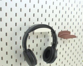 Organizador de soporte para auriculares para tablero perforado Ikea Skadis, almacenamiento en tablero perforado para oficina y hogar