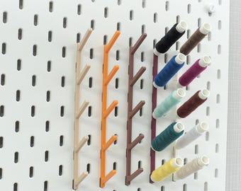 Thread Display, Thread Spool Holder For IKEA Skadis Pegboard, Sewing, Quilting Storage Organization