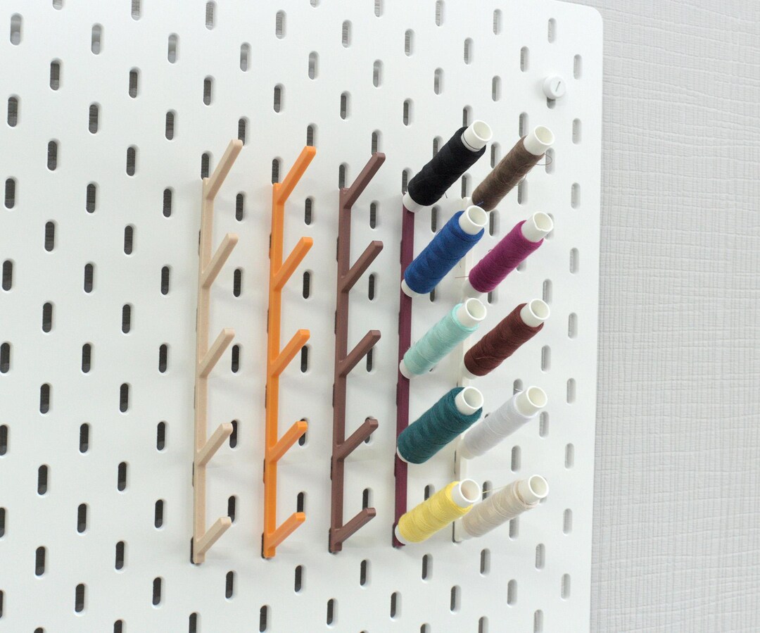 Thread Display, Thread Spool Holder for IKEA Skadis Pegboard, Sewing ...