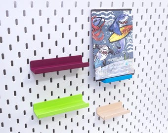 Estante inclinado, repisa para panel perforado SKADIS de IKEA, estantería, organizador, impreso en 3D
