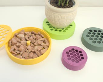 Plantentray honingraat, luchtbevochtiger, potdrainage, plantenbak, plantplaat, kamerplant, 3D-print