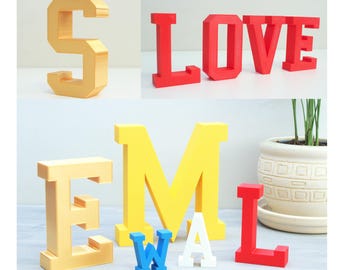 Free Standing 3D Letters, Words, Prases, Anniversary, Birthday Gift, Business Name,Nursery, Baby, Kids