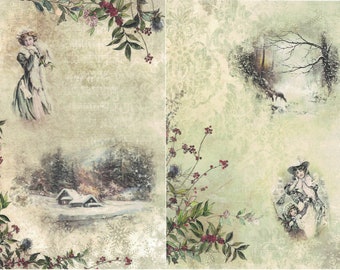 Rice Paper for Decoupage  Scene 0037  A4