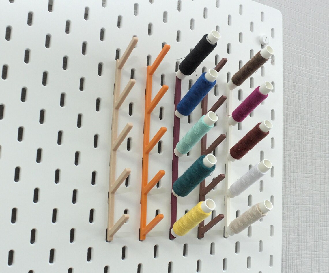 Signature Thread Display Thread Display, Thread Spool Holder for IKEA Skadis Pegboard, Sewing ...