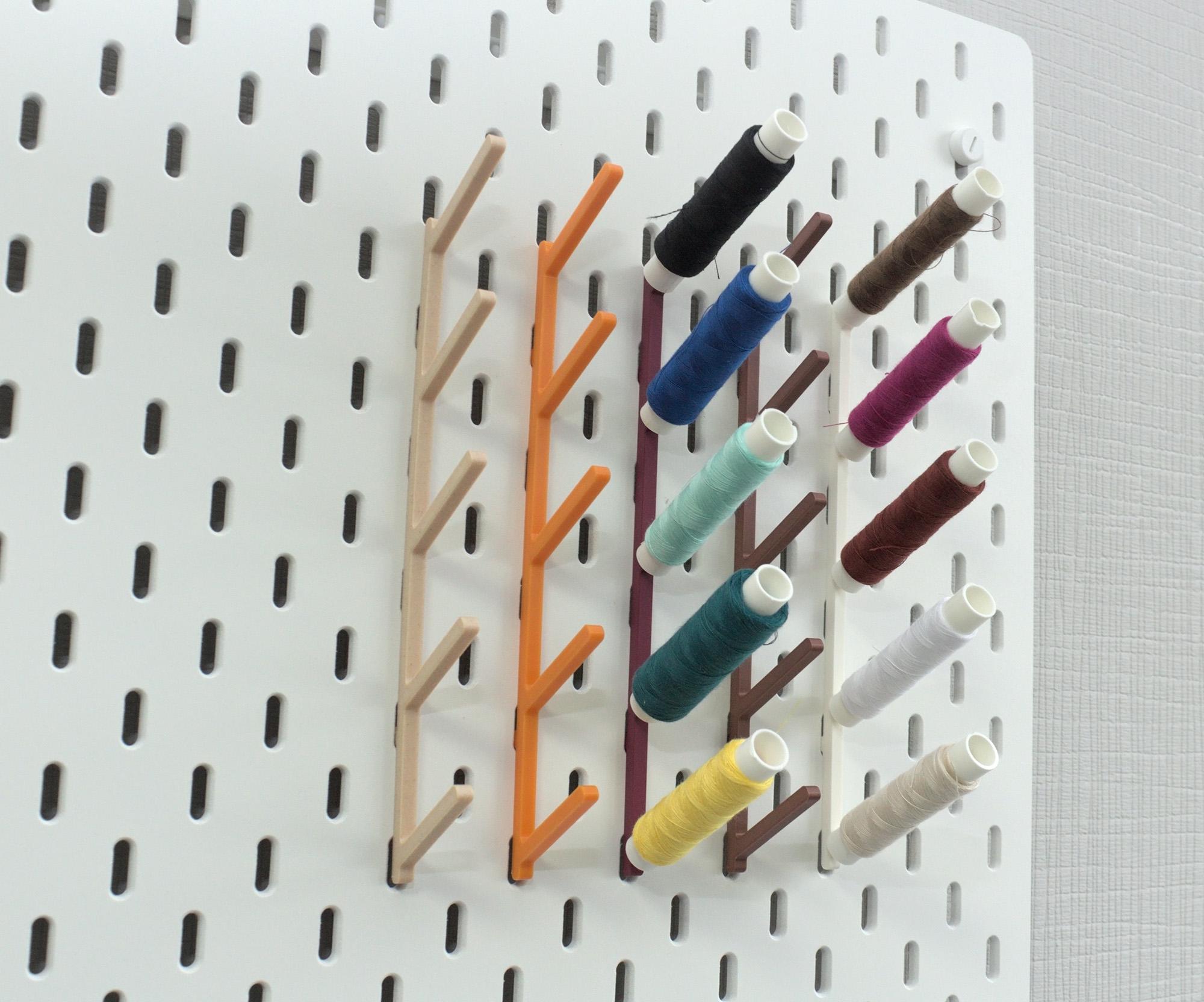 Thread Display, Thread Spool Holder for IKEA Skadis Pegboard, Sewing ...