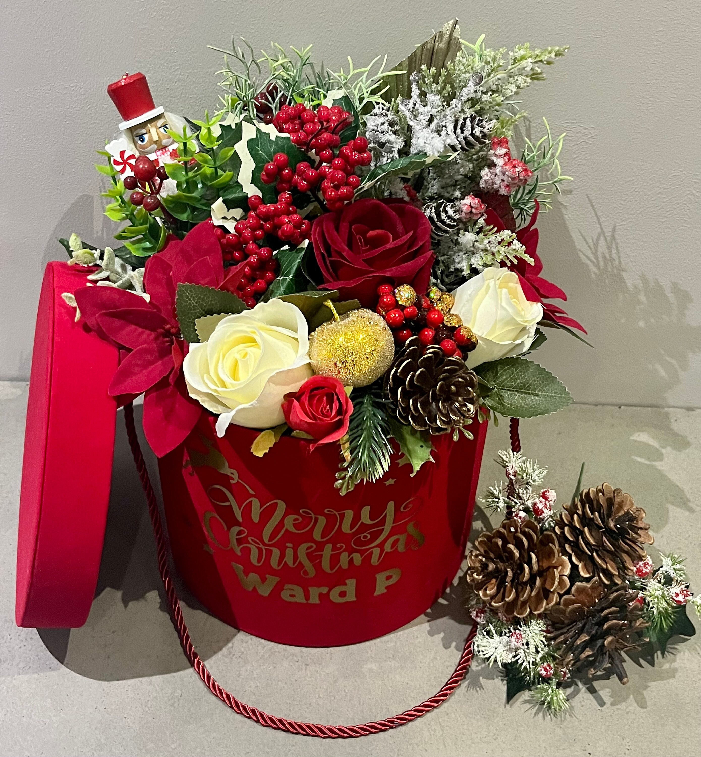 Christmas Floral Bouquet Personalised Christmas Gift Gift for Mum Gift for Granny Christmas Flowers Table Arrangement. Gift for Mum Etsy Ireland