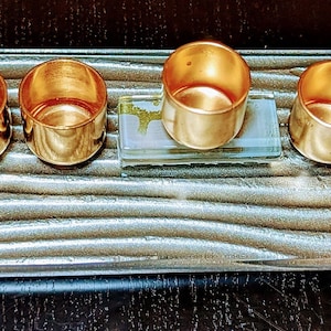 Judaica.  High Quality. Hand Made Hanukiah. Menorah. Copper candle holders for Nine candles or wicks.