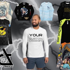 Custom Rash Guard für Erwachsene und Kinder - BJJ/MMA/Surfen - Brasilianisches Jiu Jitsu