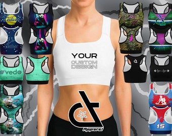 Custom Sports Bra - Fully Customizable - Bulk Discount Available! Fitness/Swim/Athlete