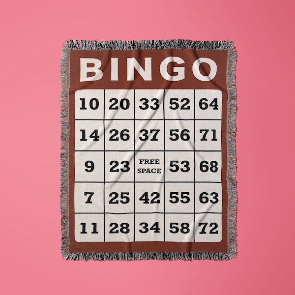 Bingo game blanket bingo game bingo blanket bingo board blanket bingo themed fabric bingo theme party gift for bingo lover gift bingo card