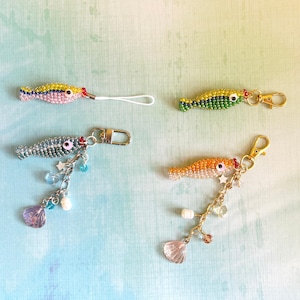 Beaded Fish Bag Charm: Handmade Keychain or Purse Accessory