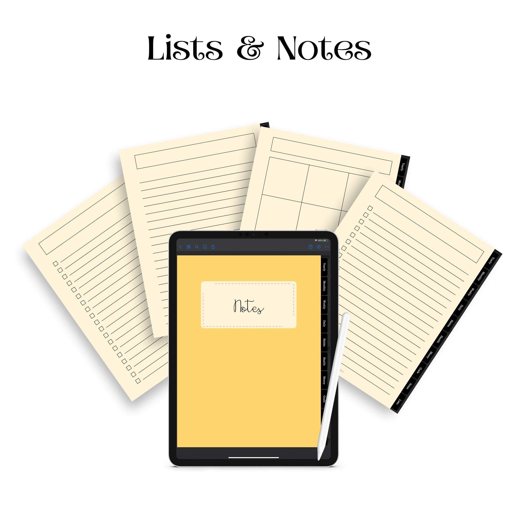 Undated goodnotes planner monthly digital planner goodnotes etsy