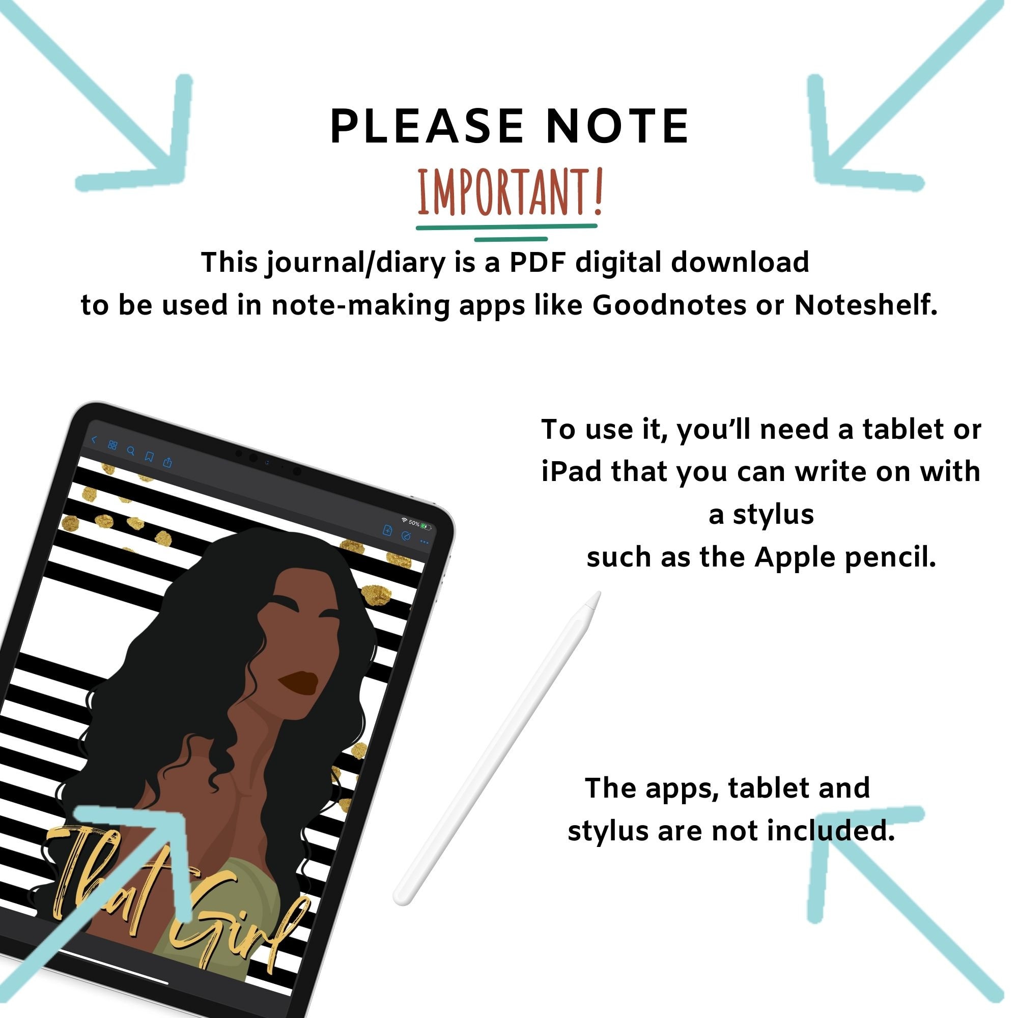 Digital Journal Goodnotes Journal Diary Journal 102 Daily Etsy