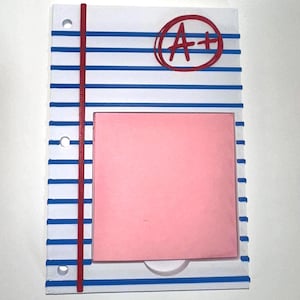 Soporte para bloc de notas A+ / Decoración para escritorio de profesor / Soporte para notas adhesivas / Regalo de regreso a clases / Organizador de aula