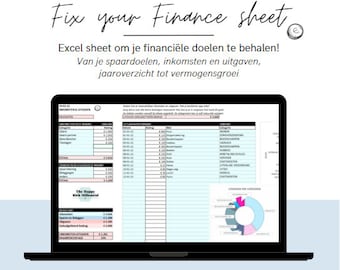 Budget Sheet Planner Nederlands Uitgaven Bijhouden Inkomsten Bijhouden Budget Planner Financiën Excel Sheet Financiën Geldzaken Nederlands