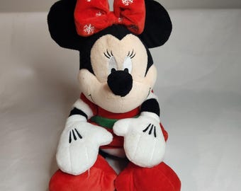 Christmas Minnie Mouse Plush 18" Disney Baby 2013 Stuffed Toy Xmas