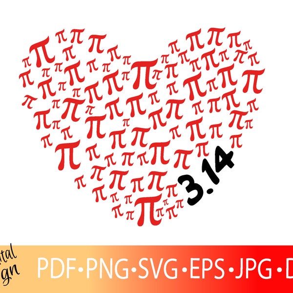 Happy Pi Day Heart Love SVG - Teacher Math Inpire Me PNG - School Pi Symbols Sign Shirt Svg - I Love Math Svg - Funny Math Png - Decoration