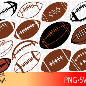 American Football SVG Bundle, Football Usa PNG, Football Sport Silhouette, Graphic Vector Gifts Png, Outline for Tee Shirt Cut, Ball Svg