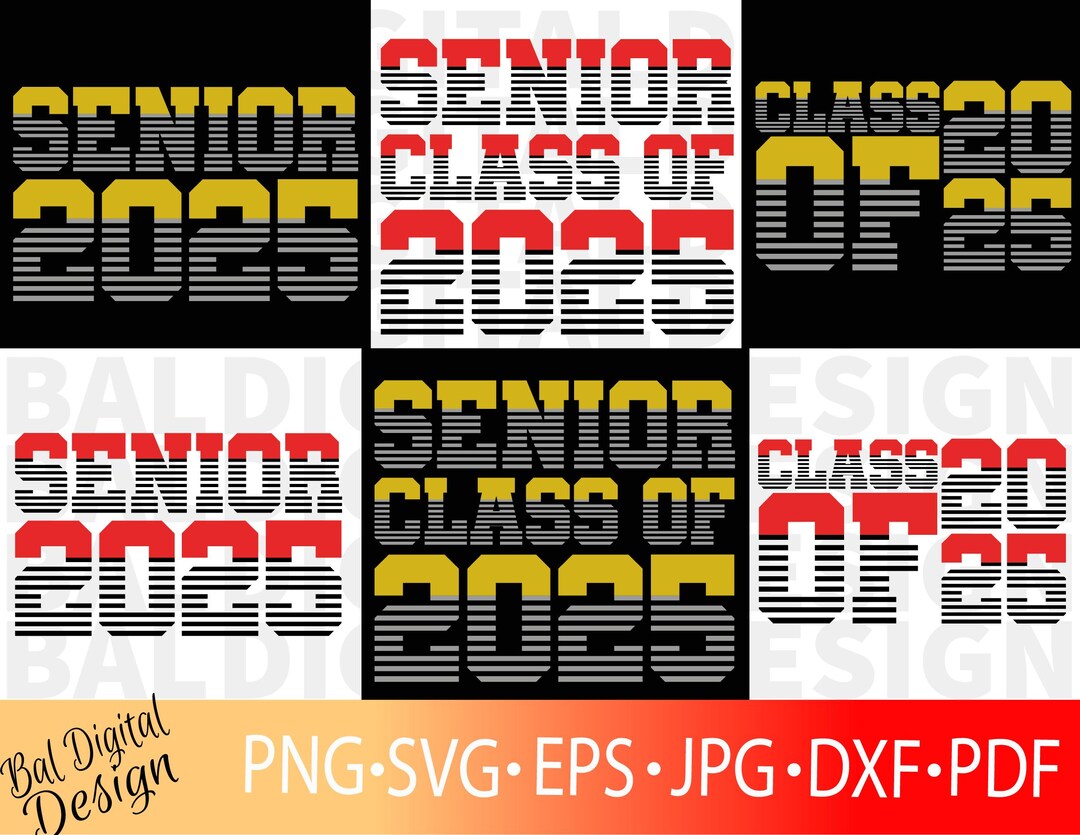 Senior 2025 SVG Bundle | Class of 2025 Graduation PNG | Digital Cut ...