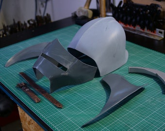 DIY Uruk-Hai Helmet Kit, PVC Raw Parts, Cosplay Prop