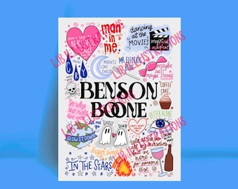 Benson Boone Lyric Print! Benson Boone unofficial merch, benson Boone poster, benson Boone fan, benson Boone gift, benson Boone print