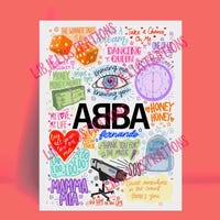 You Are the Dancing Queen Abba Lyrics Wall Print | Greek Greece Poster ...
