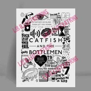 Catfish and the Bottlemen Lyric Print, CATB, catfish, catfish and the bottlemen, catfish and the bottlemen present, catfish gift, merch image 1