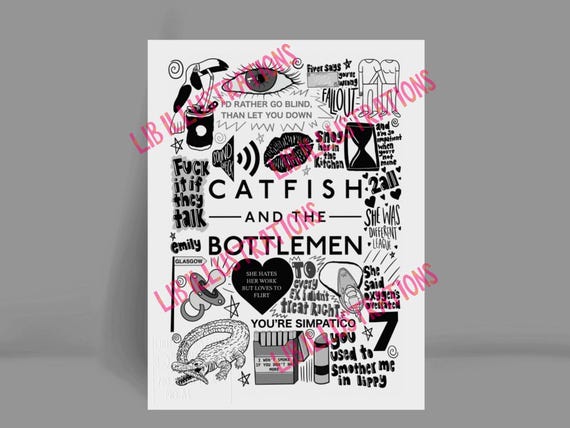 Catfish and the Bottlemen Lyric Print, CATB, catfish, catfish and the bottlemen, catfish and the bottlemen present, catfish gift, merch