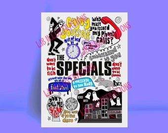 The Specials Lyric Print, The Specials, the specials fan, the specials gift, the specials merch, coventry, the specials band, two tone