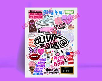 Olivia Rodrigo Lyric Print! Olivia Rodrigo, olivia rodrigo, olivia rodrigo poster, livvies, olivia rodrigo fan, olivia rodrigo gift